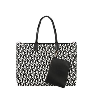 TOMMY HILFIGER Shopper táska 'ICONIC'  fekete / fehér