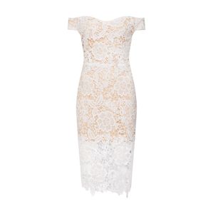 Missguided Ruha 'Bardot Lace Midi Dress'  fehér