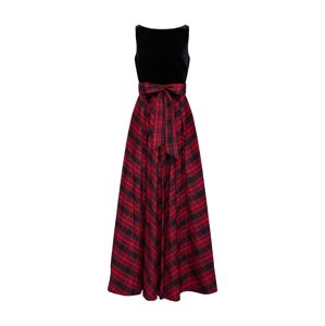 Lauren Ralph Lauren Estélyi ruhák 'AGNI BEDFORD-SLEEVELESS-EVENING DRESS'  piros / fekete