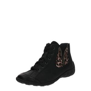 RIEKER Fűzős cipő  barna / fekete