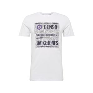 JACK & JONES Póló  sötétkék / fehér