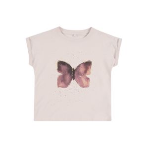 NAME IT Shirt mit Schmetterlingsprint  bézs / rózsaszín