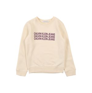 Calvin Klein Jeans Tréning póló  krém / sötétlila