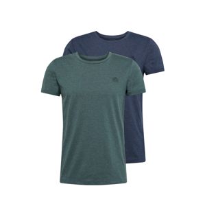 TOM TAILOR DENIM Póló 'doublepack T-shirt'  kék / zöld