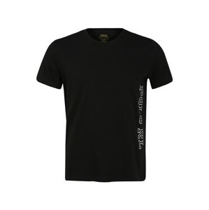 POLO RALPH LAUREN T-Shirt 'LIQUID CRW-STP'  fekete / fehér