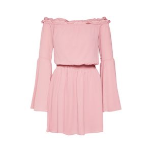 NA-KD Nyári ruhák 'Off Shoulder Dress Wide Sleeve'  rózsaszín