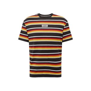 Tommy Jeans Póló 'Yarn Dye Stripe'  piros / fekete / sárga