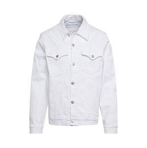 Calvin Klein Jeans Átmeneti dzseki 'FOUNDATION SLIM DENIM JACKET'  fehér farmer