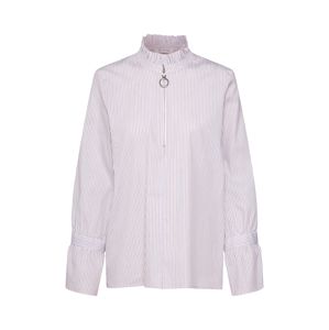 Rich & Royal Blúz 'Blouse with zipper detail'  rózsaszín / fehér