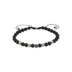 ROYAL-EGO Karkötő 'Bead Bracelet'  ezüstszürke / fekete