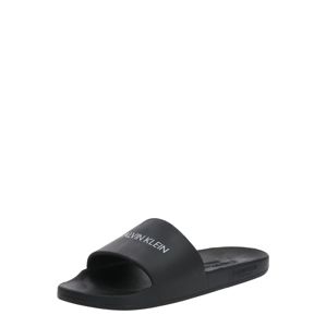 Calvin Klein Swimwear Szandálok 'SLIDES'  fekete / fehér