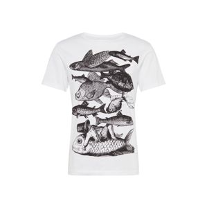 ThokkThokk Póló 'Fish T-Shirt Black/White GOTS Fairt & GOTS'  fehér