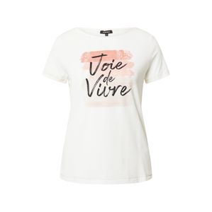 MORE & MORE Póló 'Joie de Vivre'  fehér / rózsaszín / fekete