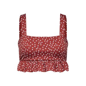 Missguided Top 'RUST POLKA DOT FRILL TOP'  piros