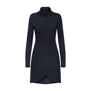 Mela London Kleid 'ROLL NECK RIBBED JUMPER DRESS'  fekete