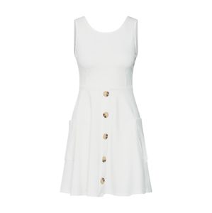 Boohoo Nyári ruhák 'Double Pocket Utility Dress with Button Through Skirt'  fehér