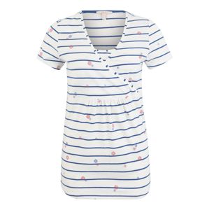 Esprit Maternity Blúz 'T-shirt nursing ss yd/aop'  fehér / kék