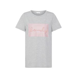 VILA Póló 'LOVELY SHIRT'  szürke / rózsaszín