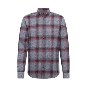Only & Sons Hemd 'onsgoran ls reg brushed flannel shirt'  sötétszürke / szürke melír / borvörös