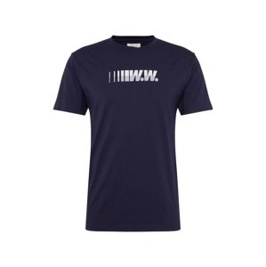 WOOD WOOD Póló 'Split T-shirt'  tengerészkék