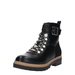 ONLY Stiefelette 'Bex Buckle Lace Up'  fekete