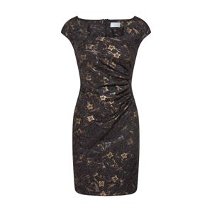 Carolina Cavour Ruha 'Flower print dress'  arany / fekete