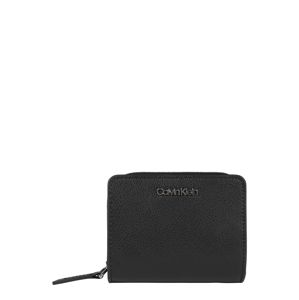 Calvin Klein Pénztárcák 'ENFOLD MED ZIP WITH FLAP'  fekete