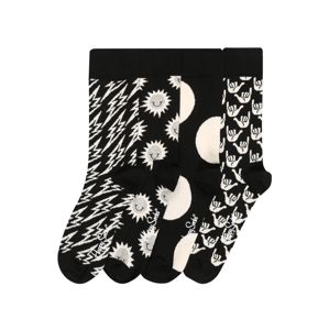 Happy Socks Zokni 'Black And White'  fehér / fekete