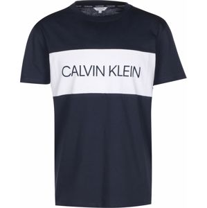 Calvin Klein Swimwear Póló 'Relaxed Crew'  fehér / fekete