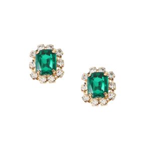 Orelia Fülbevalók 'Gem Crystal Stud Earrings'  arany / zöld