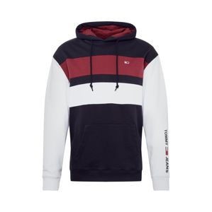 Tommy Jeans Tréning póló  burgundi vörös / fekete / fehér