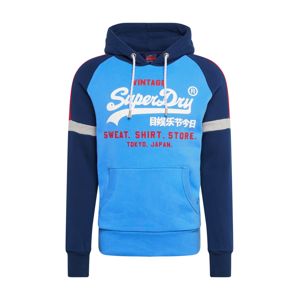 Superdry Tréning póló 'VL SWEAT SHIRT STORE COLOURBLOCK HOOD'  piros / kék / sötétkék / fehér