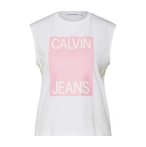 Calvin Klein Jeans Top  világos-rózsaszín / fehér