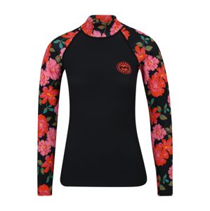BILLABONG Sport-Shirt 'flower'  zöld / fekete / rózsaszín