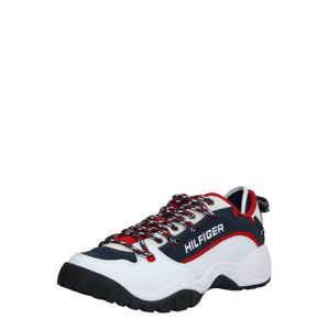 Tommy Jeans Rövid szárú edzőcipők 'HERITAGE'  fehér / sötétkék / piros