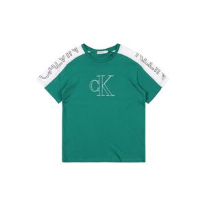 Calvin Klein Jeans Póló 'COLOUR BLOCK LOGO SS'  zöld