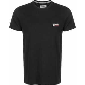 Tommy Jeans Póló ' Texture Logo '  fekete